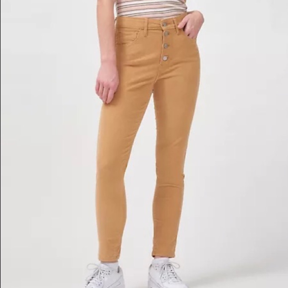 Levi’s 721 High rise corduroy tan skinny pants
